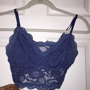 blue lace bralette from Charlotte Russe